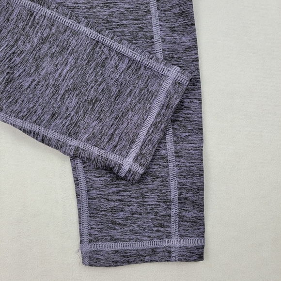 LLD heathered purple capri tights leggings with cell phone pockets - Picture 2 of 5